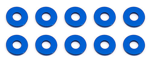 Team Associated Arandela de espárrago de bola de mamparo de aluminio de 7,8 x 1,0 mm (azul) (10)