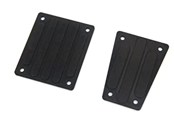 Placas protectoras delanteras y traseras de aluminio mecanizado CNC STRC para EXO Buggy (negro)