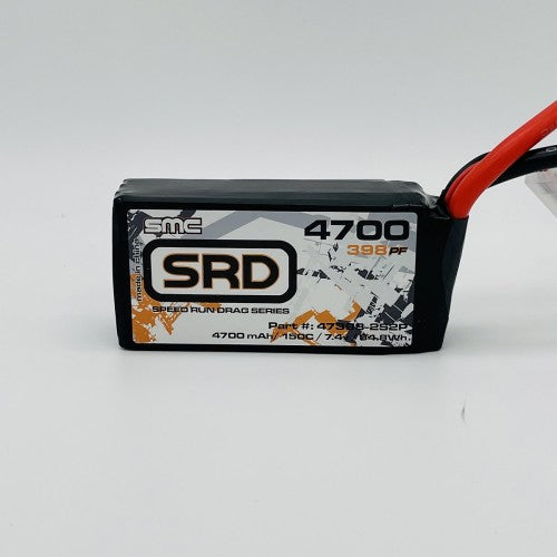SMC SRD 7.4V-4700mAh-150C Shorty Softcase Drag Racing pack Sin conector *Discontinuado 