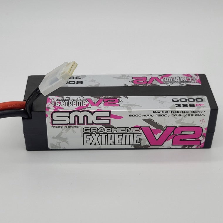 SMC True Spec Extreme Graphene V2 14.8V 6000mAh 120C carcasa rígida con cable LCG EC5 *Discontinuado
