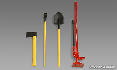 Pro-Line Scale Accessory Assortment #2 (High Lift Jack, Pry Bar, Shovel, Axe) *Archived
