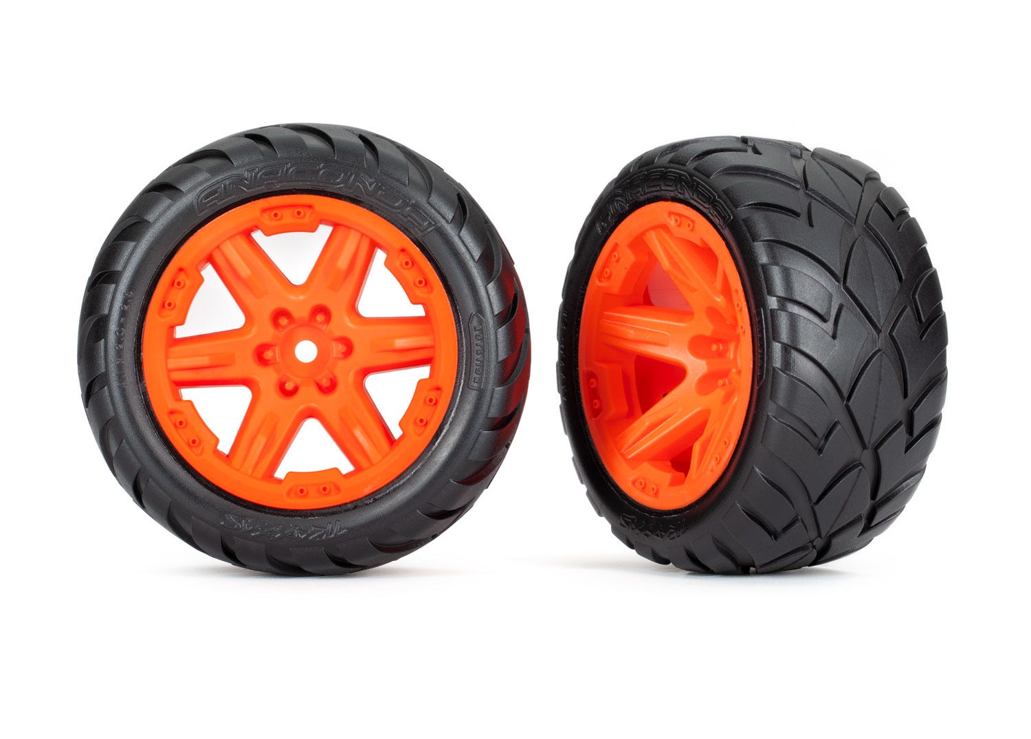Neumáticos premontados Traxxas Anaconda de 2,8" (naranja)