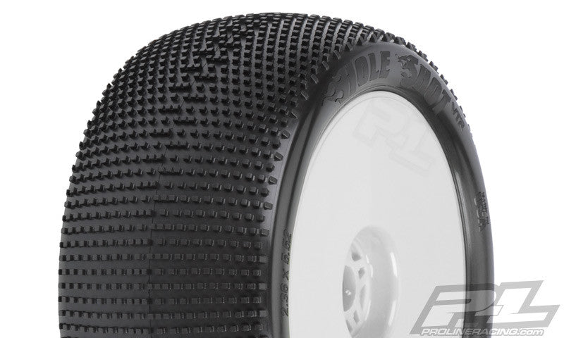 Pro-Line Hole Shot Pre-Mounted VTR 1/8 Truck Tires (2) (White) (S3) *Archived