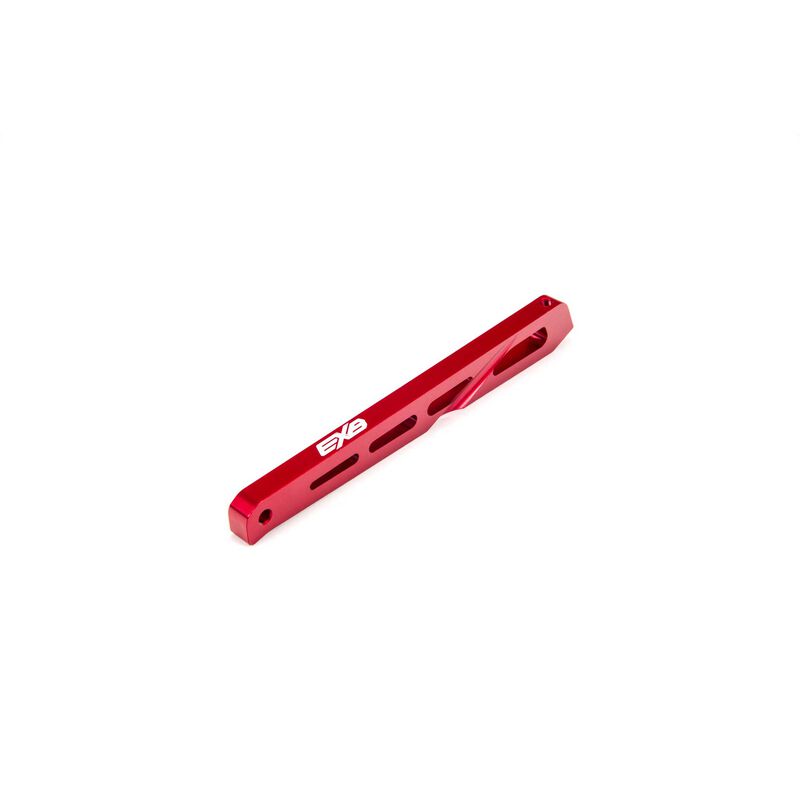 Soporte de chasis de aluminio central trasero rojo Arrma EXB, 120 mm