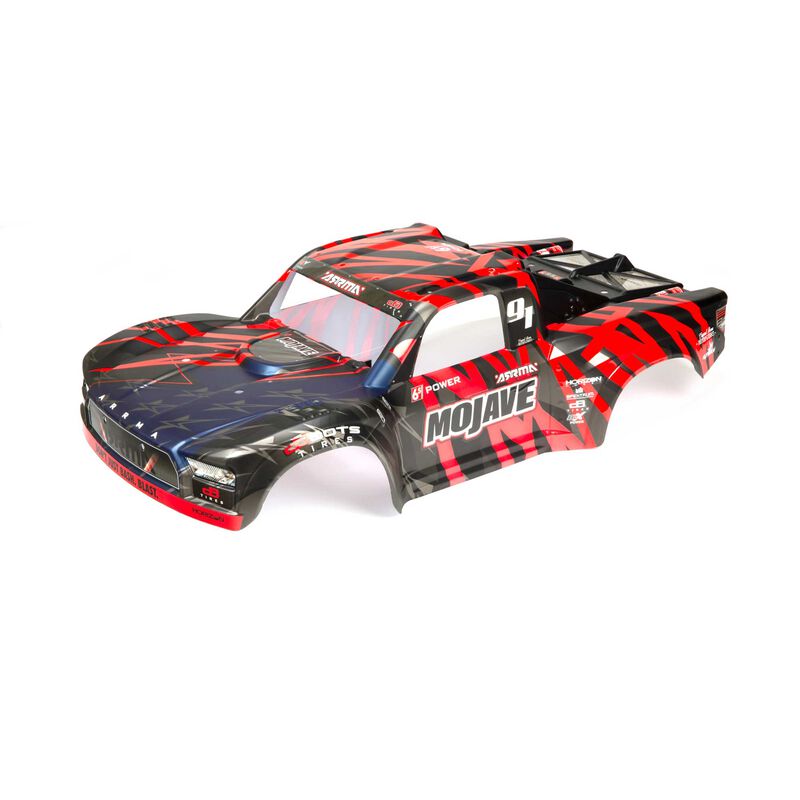 Arrma 1/7 Painted Body, Black/Red: MOJAVE 6S BLX