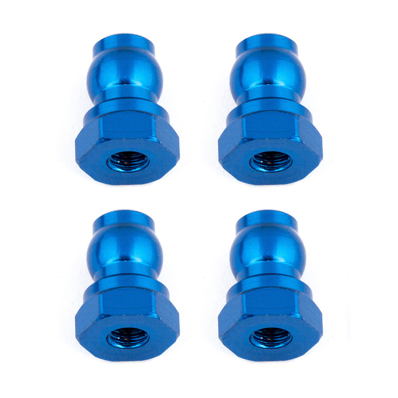 Bujes de amortiguador de aluminio Team Associated de 10 mm (azul)