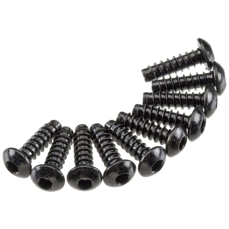 Axial 3x10mm Self Tapping Button Head Screw (Black) (10)