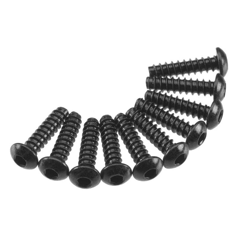 Axial M3x12mm Hex Socket Tapping Button Head (Negro) (10pcs)