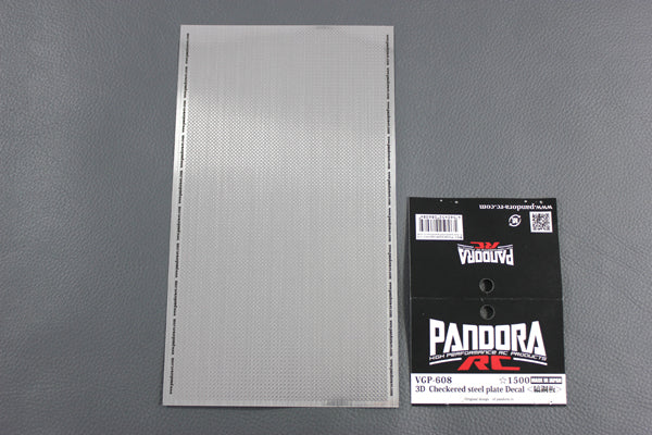 Pandora RC Checkered Steel Place Calcomanía Hoja Gráfico 3D