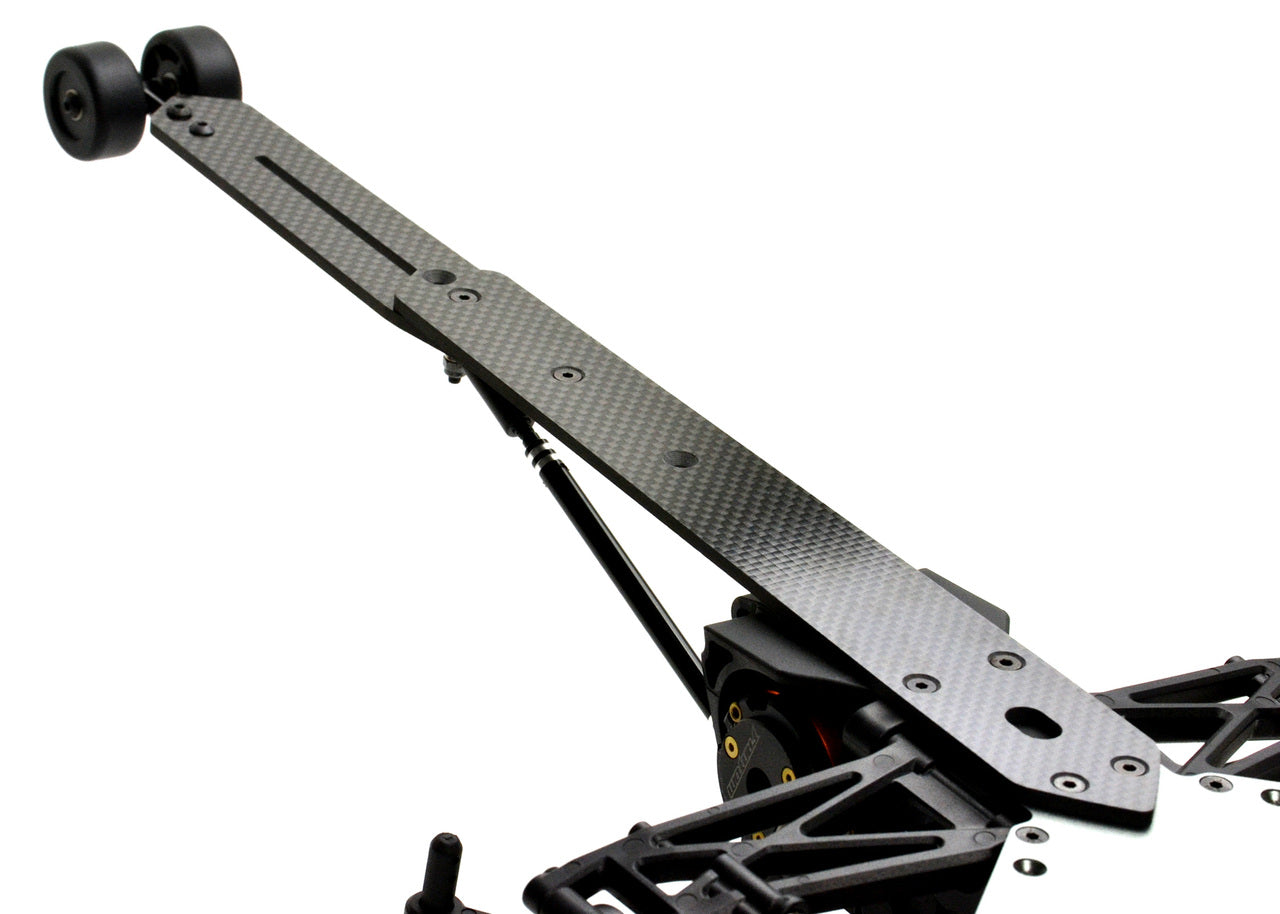 Exotek TLR 22S Drag Carbon Adjustable Flat Wheelie Bar (Single Wheel)