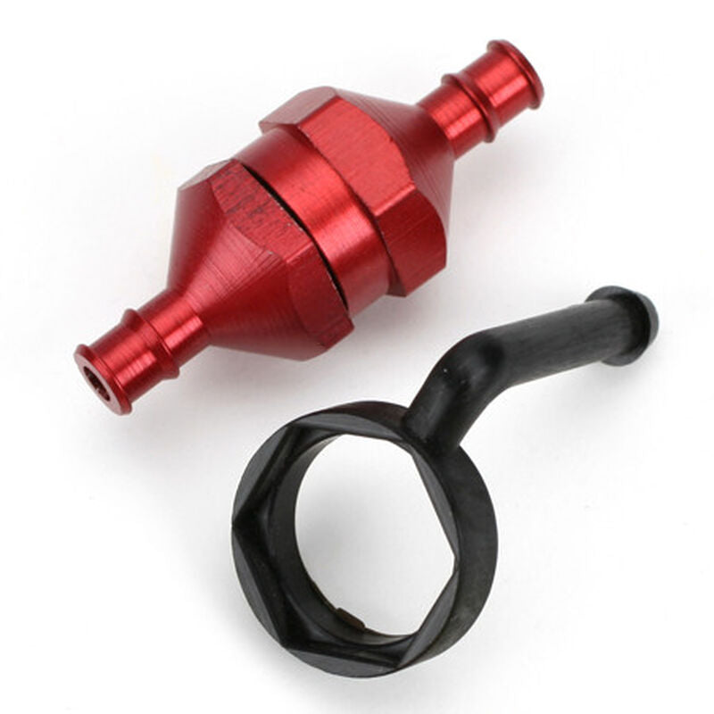 DuBro In-Line Fuel Filter (Red)