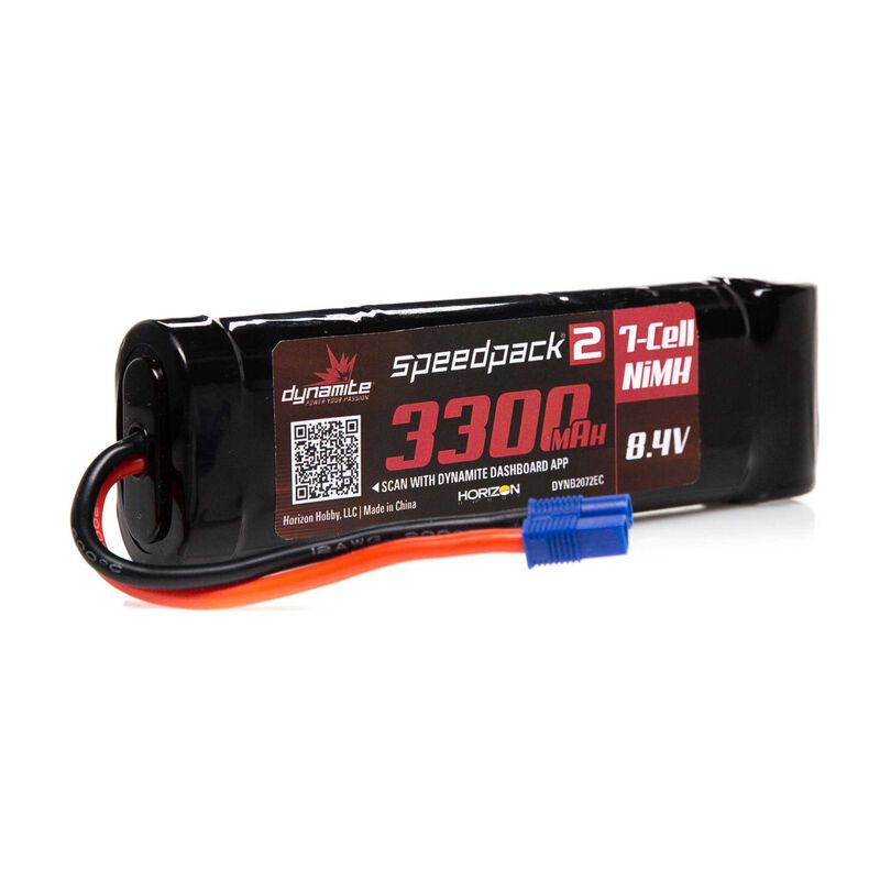 Dynamite 8.4V 3300mAh 7-Cell Speedpack2 Flat NiMH Battery: EC3