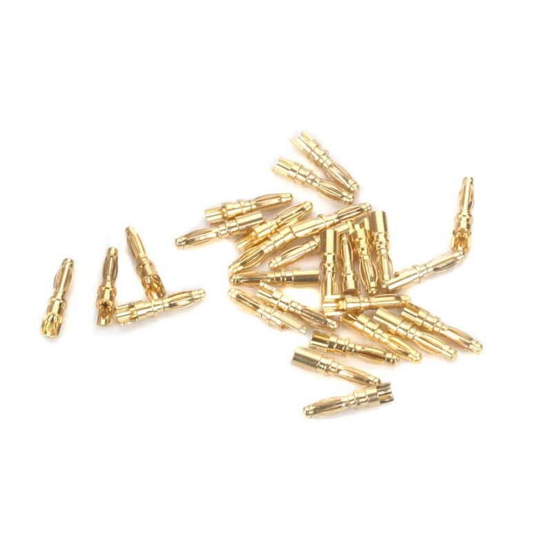 E-flite Connector: Gold Bullet Male, 2mm (30)