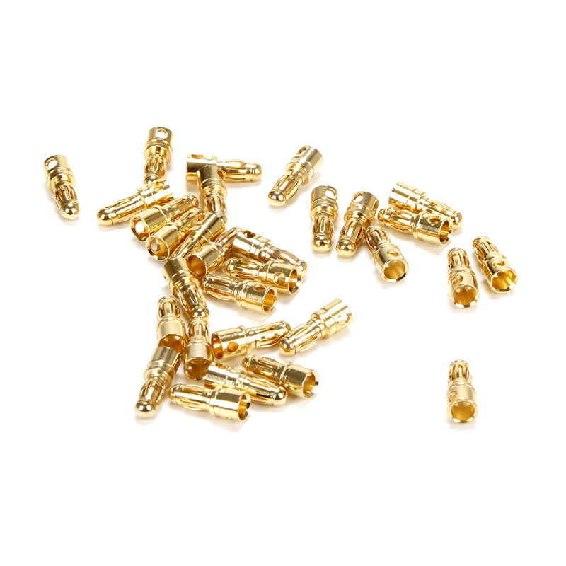 E-Flite Gold Bullet Connector, Male, 3.5mm (30)