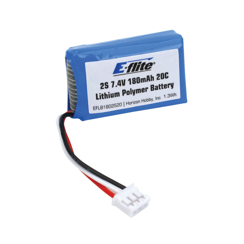E-flite 7.4V 180mAh 2S 20C LiPo Battery: PH  *Archived