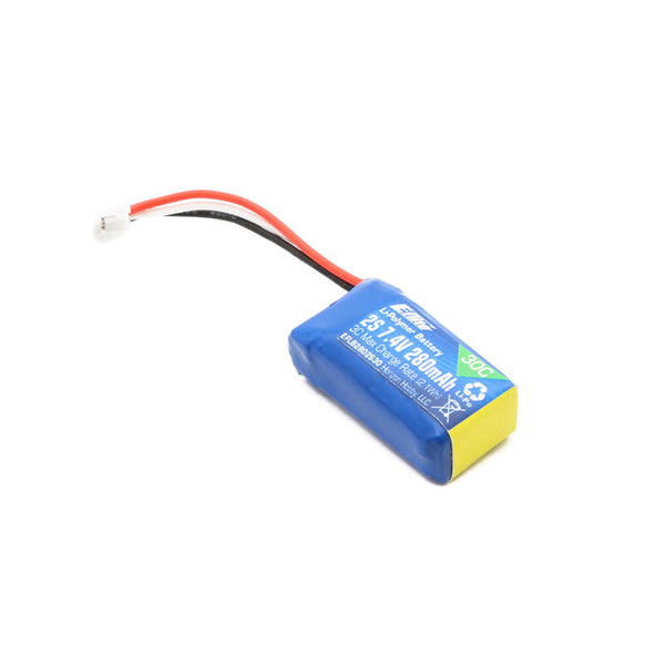 E-flite 7.4V 280mAh 2S 30C LiPo Battery: PH *Discontinued