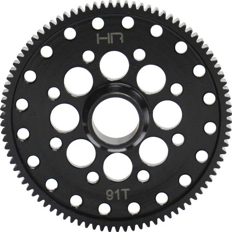 Hot Racing Steel Spur Gear, 91T 48p: ARRMA 1/10 4x4