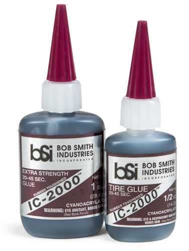 Bob Smith Industries IC-2000 Black Rubber Toughened CA (1/2oz)