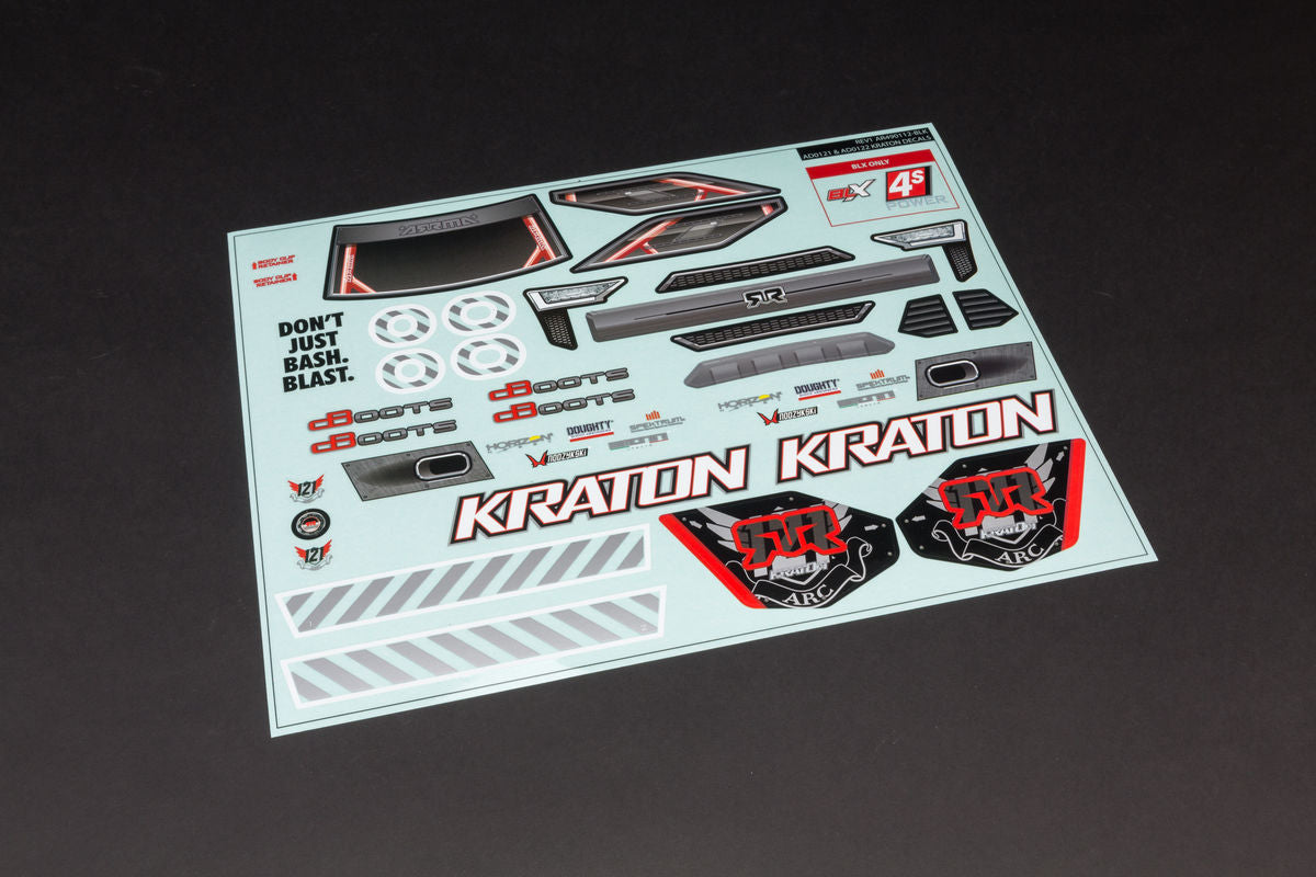 Arrma 1/10 Clear Body with Decals: KRATON 4X4 4s