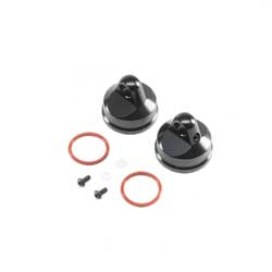 LOSI Shock Cap, Aluminum, Black (2): LST/2, 3XL-E