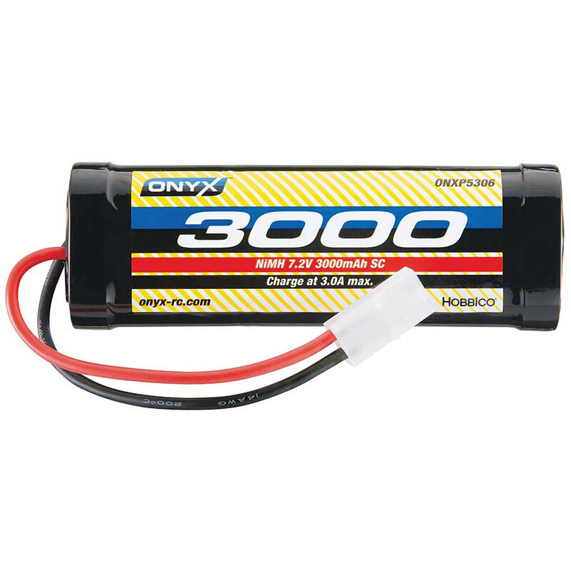 Onyx 7.2V 3000mAh 6-Cell Sub-C Stick NiMH Battery: Tamiya Connector