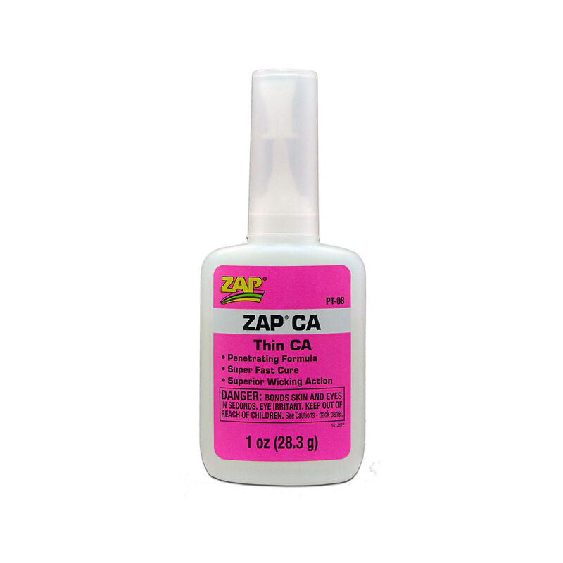 Pacer Technology Zap Thin CA Glue (Assorted Sizes)