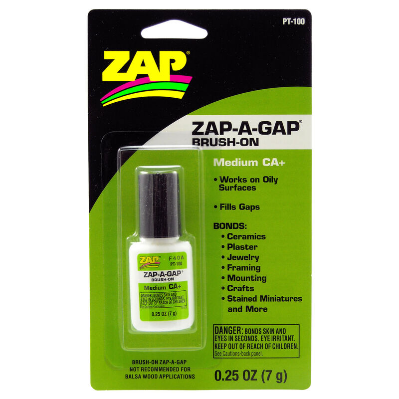 Zap-A-Gap Brush-On Medium CA+, .25 oz, en tarjeta 