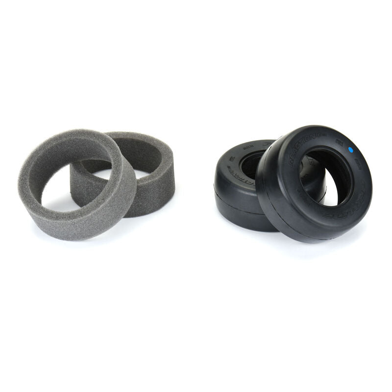 Pro-Line 1/10 Reaction HP Ultra Blue Rear 2.2"/3.0" Drag Tires (2)