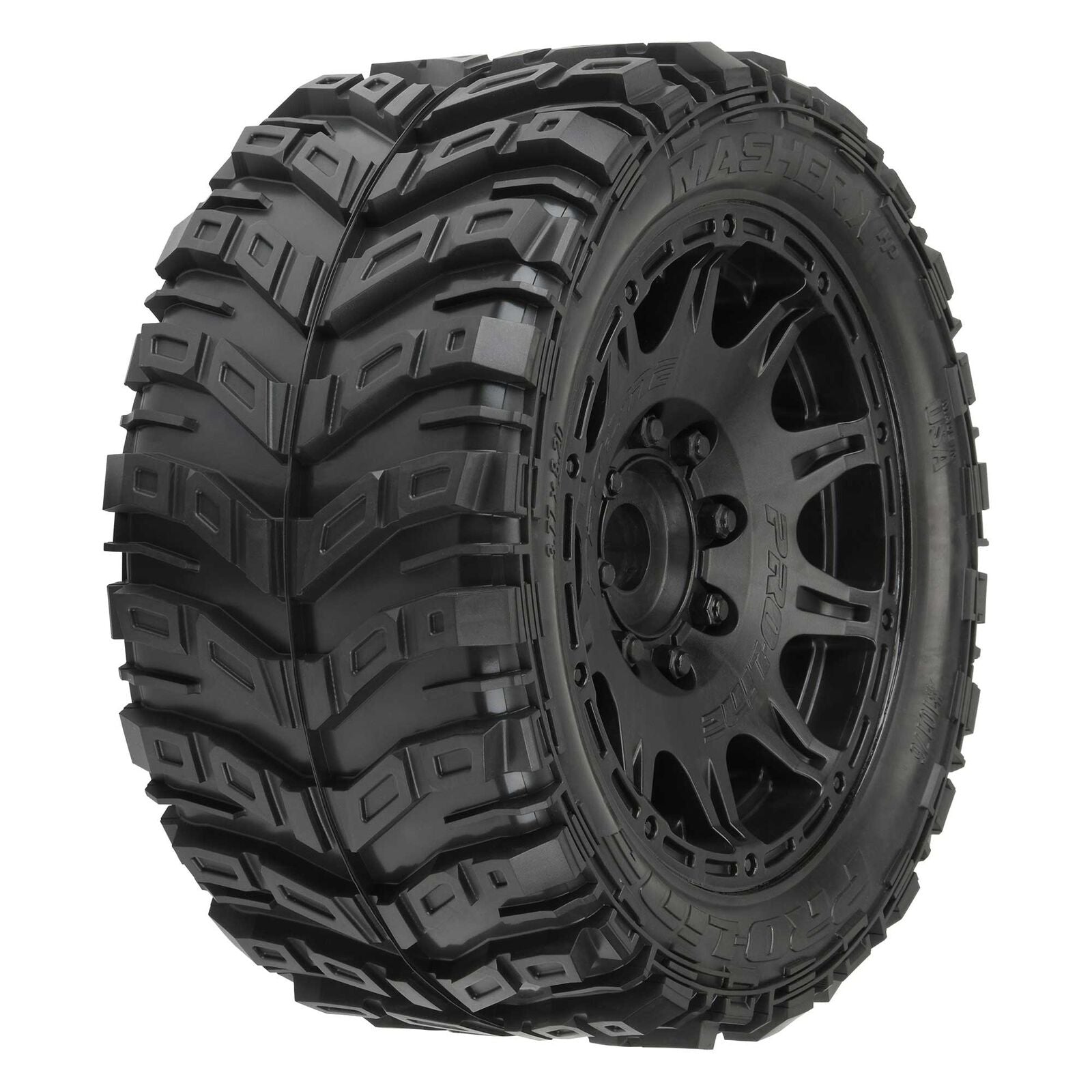 Pro-Line 1/6 Masher X HP BELTED F/R 5.7" MT Tires Mounted 24mm Raid (2)