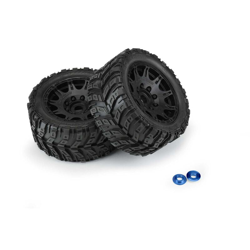 Pro-Line 1/6 Masher X HP BELTED F/R 5.7" MT Tires Mounted 24mm Raid (2)