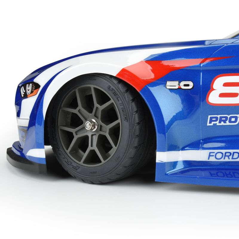 Pro-Line 1/8 Vector S3 Delantero/Trasero 35/85 2.4" Neumáticos montados con cinturón, 14 mm Gris