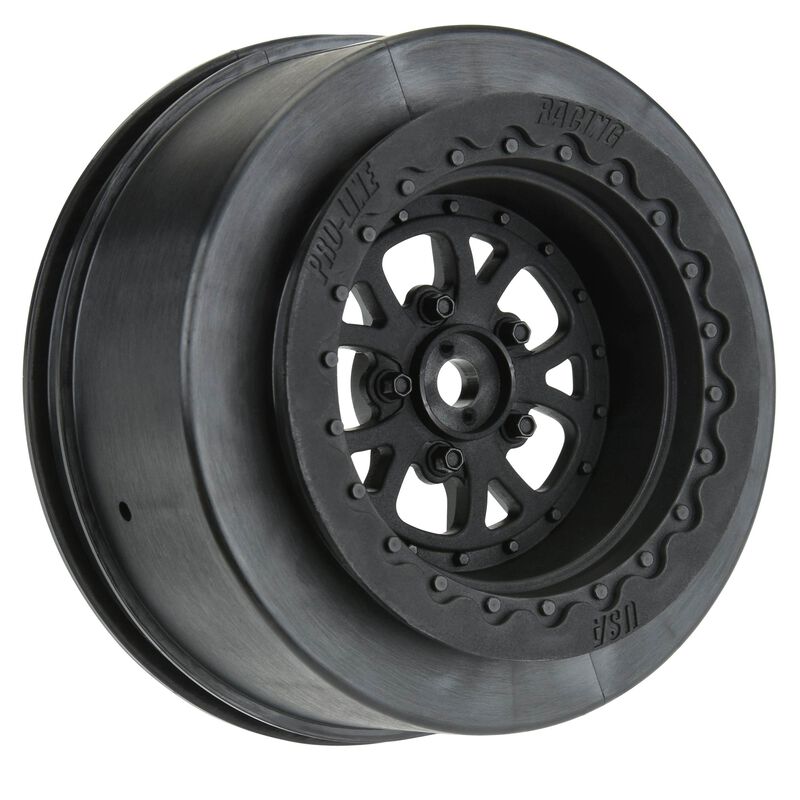 Pro-Line 1/10 Pomona Drag Spec Rear 2.2"/3.0" 12mm Drag Wheels (2) Black
