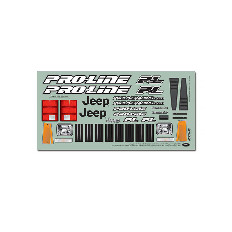 Pro-Line 1/10 Jeep Comanche Full Bed Clear Body 12.3" (313mm) WB Crwlrs