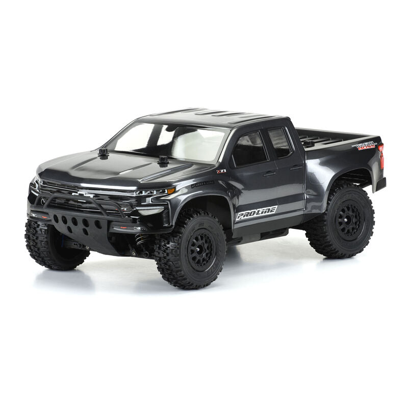 Pro-Line 1/10 2019 Chevy Silverado Z71 Trail Boss Clear Body: Curso corto 