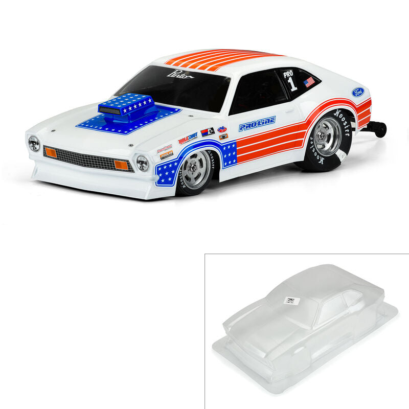 Pro-Line 1/10 1972 Ford Pinto Clear Body (11.25" Distancia entre ejes): Buggy Drag Car *Archivado