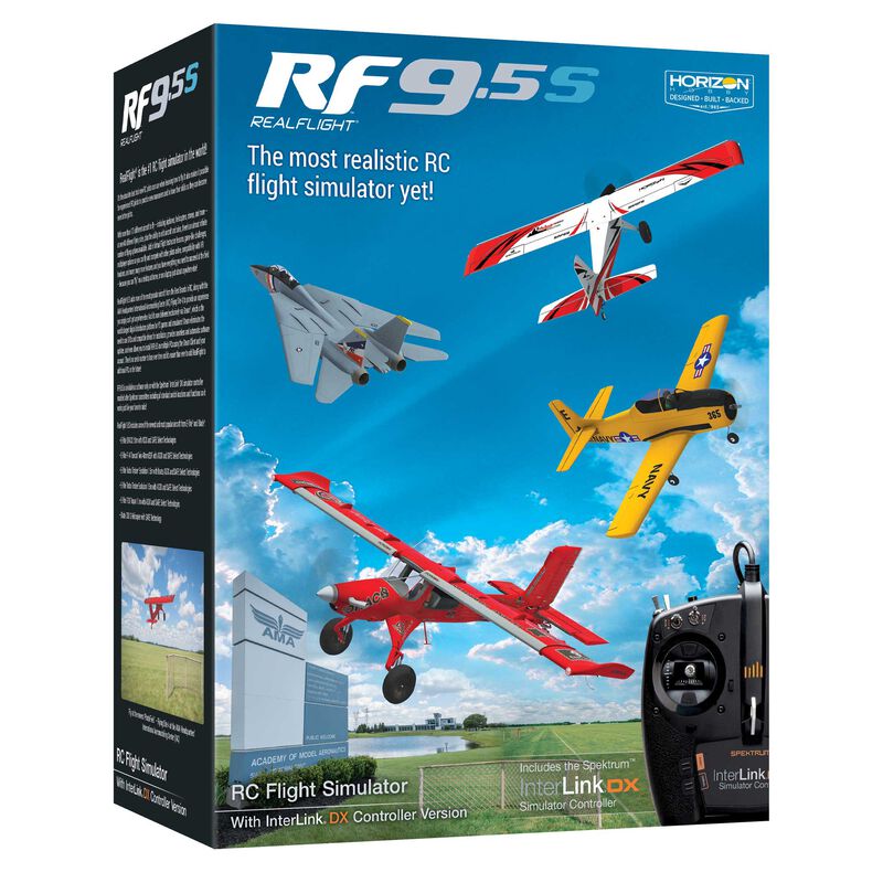 RealFlight 9.5S RC Flight Simulator con controlador InterLink
