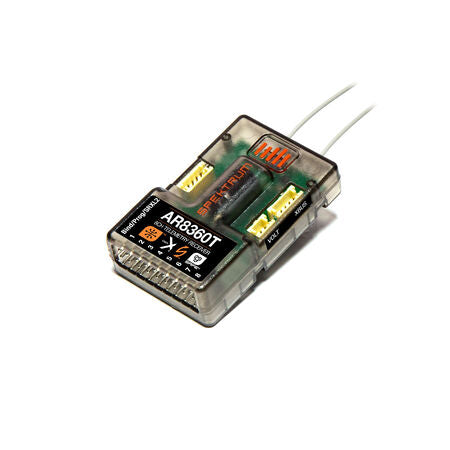 Receptor de telemetría Spektrum AR8360T DSMX de 8 canales AS3X y SAFE 