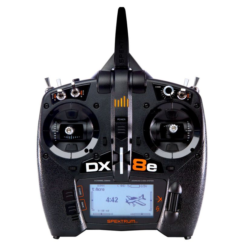 Solo transmisor DSMX de 8 canales Spektrum RC DX8e 