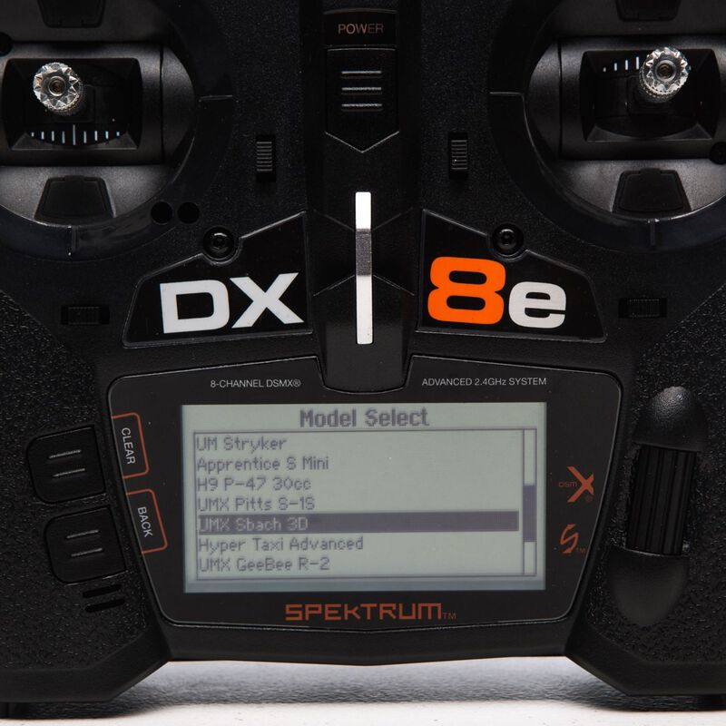 Spektrum RC DX8e 8-Channel DSMX Transmitter Only *Archived