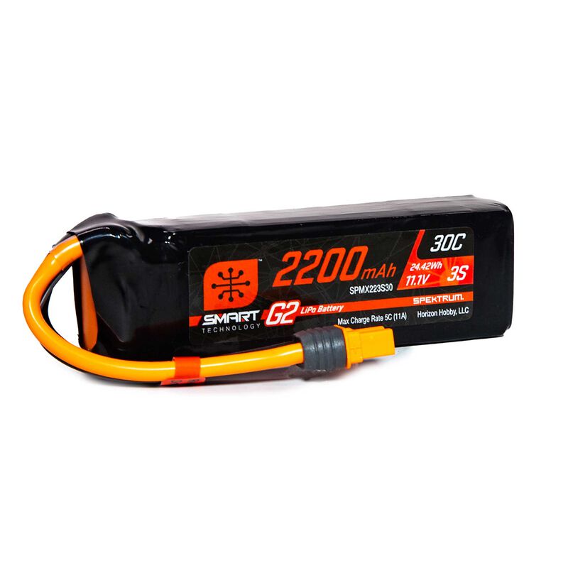 Batería Spektrum 11.1V 2200mAh 3S 30C Smart G2 LiPo: IC3