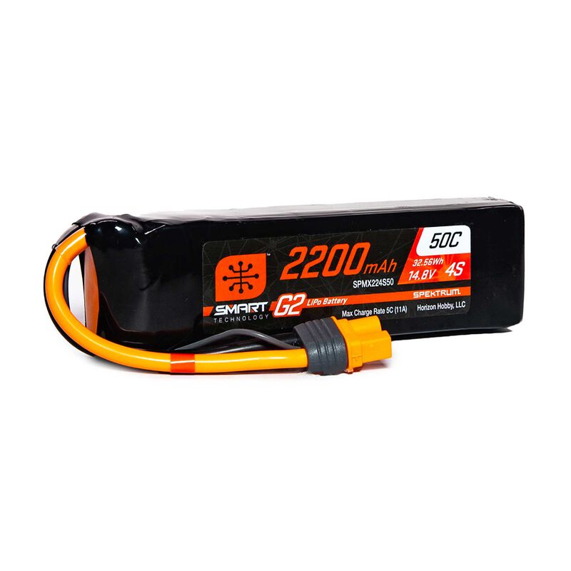 Batería Spektrum 14.8V 2200mAh 4S 50C Smart G2 LiPo: IC3