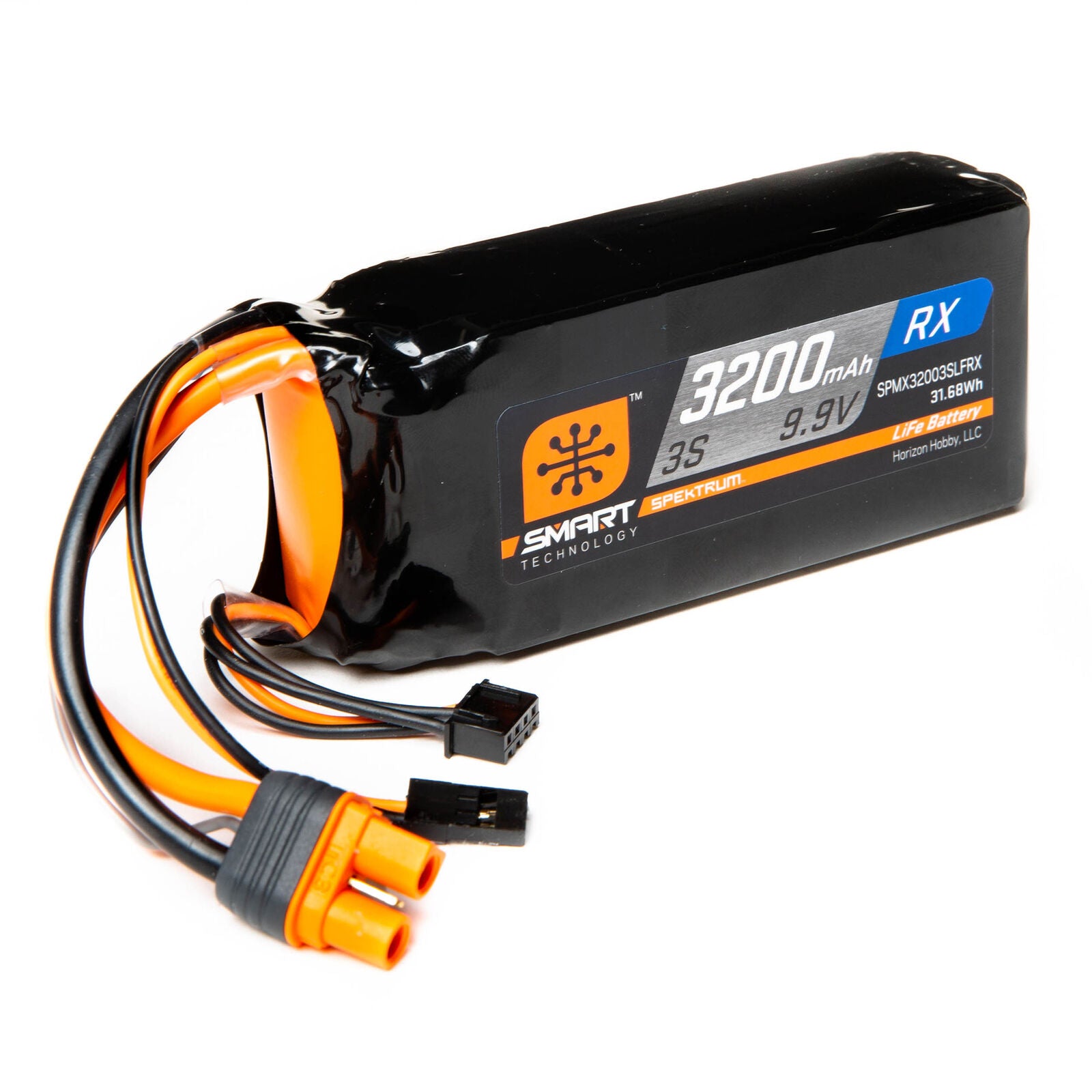 Spektrum 9.9V 3200mAh 3S 15C Smart LiFe ECU Battery: Universal Receiver, IC3 *CLEARANCE