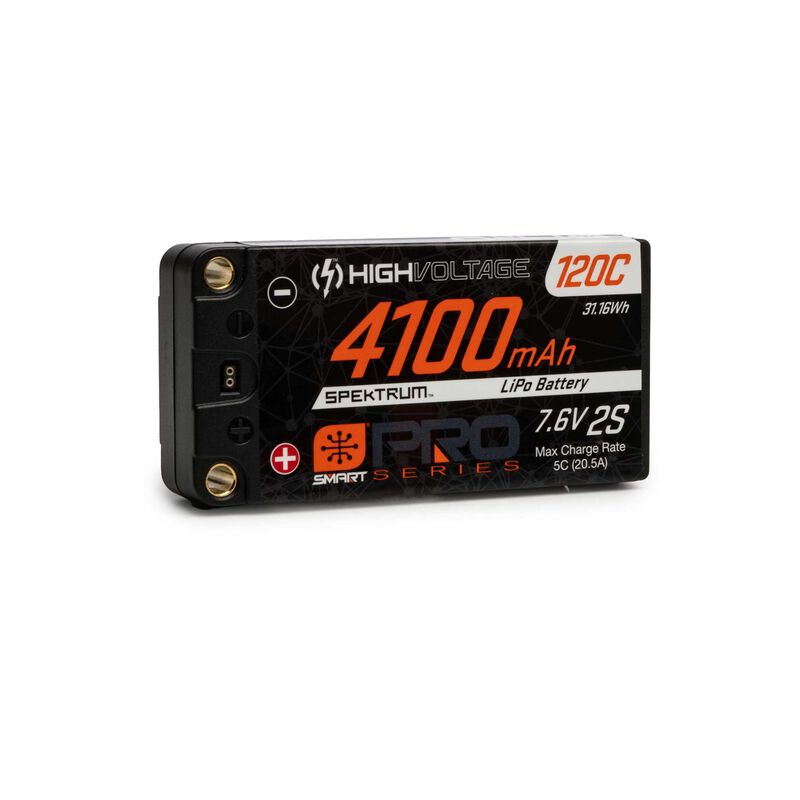 Spektrum RC 7.6V 4100mAh 2S 120C Smart Pro Race Shorty Hardcase LiHV Battery: Tubes, 5mm