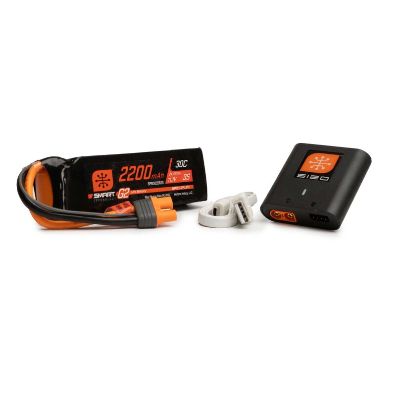 Spektrum RC Smart Powerstage Air Bundle: 2200mAh 3S G2 LiPo Battery / S120 Charger
