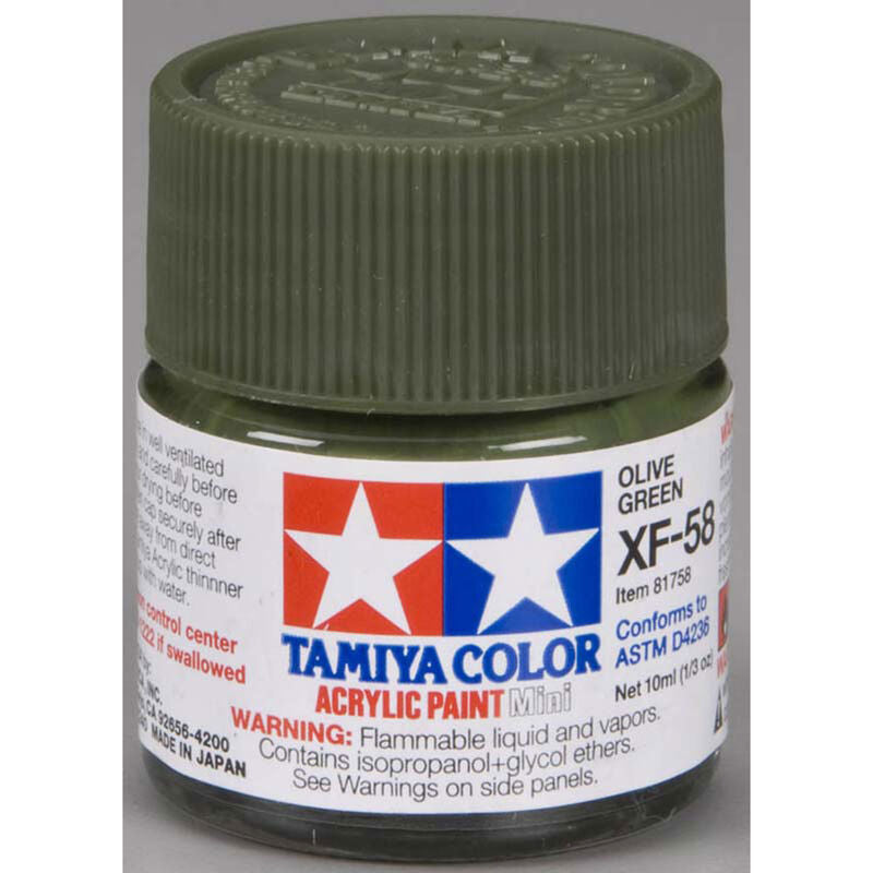 Tamiya Acrylic Mini Flat Paints (10mL) (Assorted Colors)