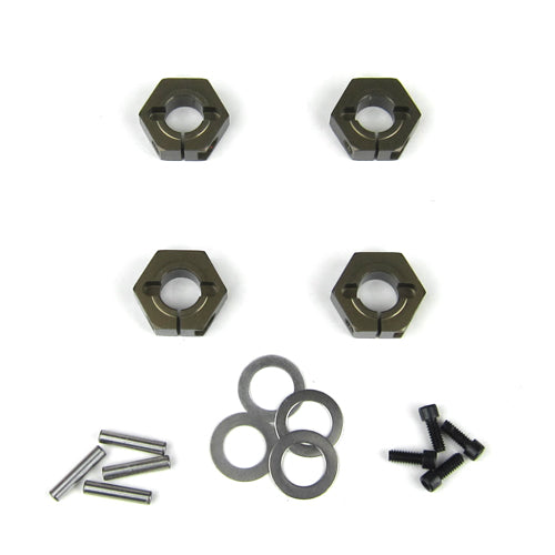 Juego hexagonal de rueda de sujeción de aluminio Tekno RC de 12 mm (4)