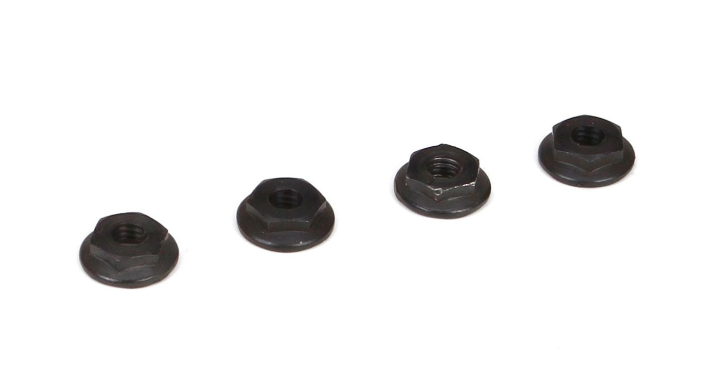 Team Losi Racing 22-4 Tuercas dentadas de bajo perfil de 4 mm (4)