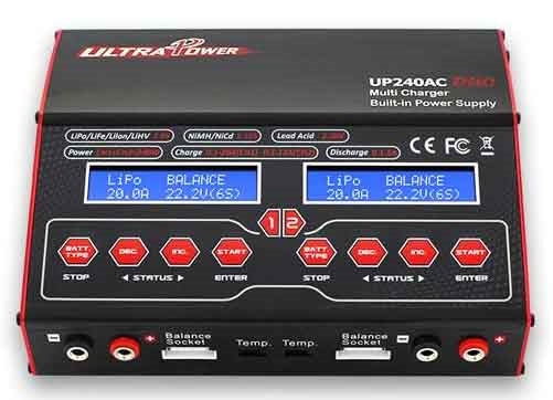 Ultra Power Original UP240AC DUO 240W 2 en 1 LiPo NIMH NiCd Batería RC Balance Cargador Descargador * Descontinuado