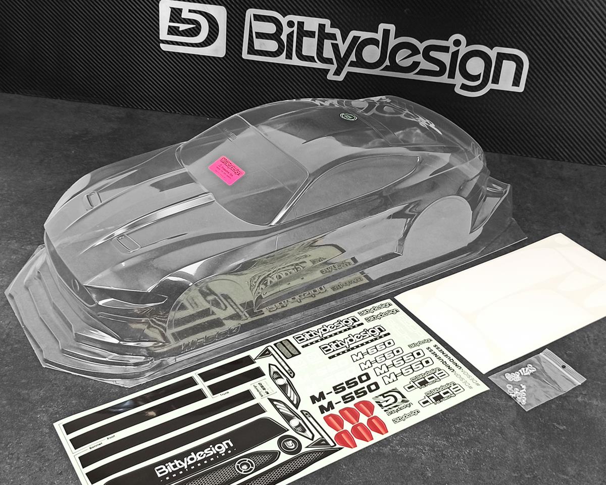 Bittydesign M-550 1/10 Pro No Prep Street Eliminator Drag Racing Clear Body