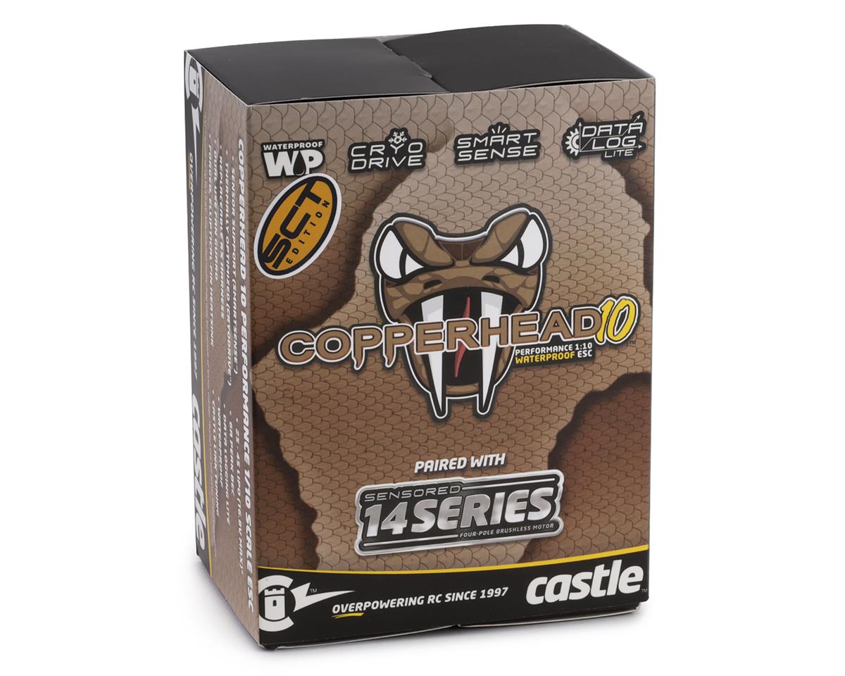 Castle Creations Copperhead 10 1410-3800Kv 5mm Shaft Sensored Combo (SCT Edition)